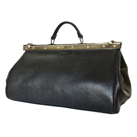 Кожаный саквояж Damiano black 